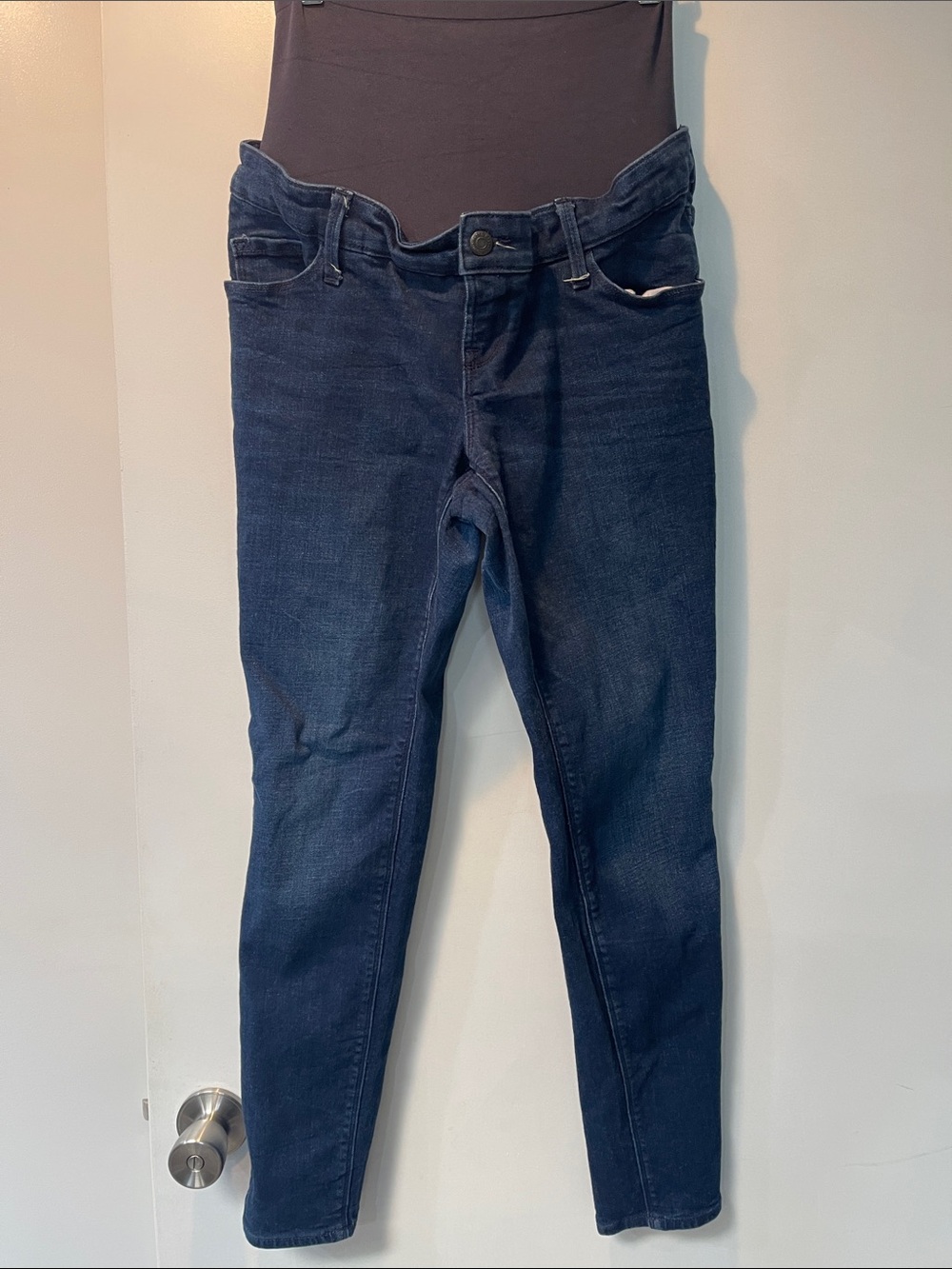 Old Navy Indigo Maternity Rockstar Super Skinny Jeans